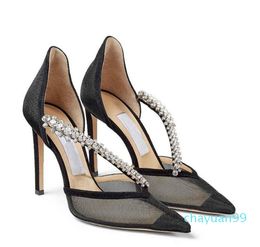 Women Bee Crystal Sandals Dress Shoes Embellishment Sandals Women Pumps Lady Slip On Wedding Edit Bride Casual Walking