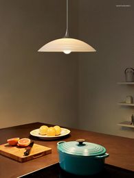 Pendant Lamps Minimalist Restaurant Full Spectrum Light Japanese Glass Flying Saucer