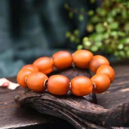 Jewellery Pouches Chinese Amber Beads Old Wax Orange Peel Frosted Hand String Jujube Men's And Women's Bracelets