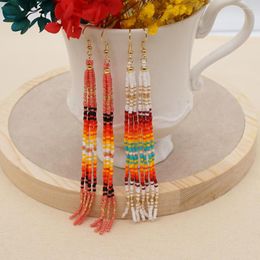 Dangle Earrings Go2Boho Tassels Fringes Long Jewellery Miyuki Handmade Beaded Ear Ring Drop Earring American Gift For Women