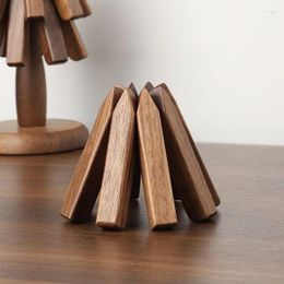 Table Mats Black Walnut Solid Wood Insulation Pad Decoration Creative Small Tree Anti Scald