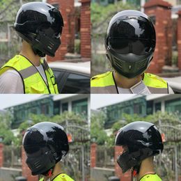 Motorcycle Helmets Scorpion Helmet Racing Modular Visors Lens Full Face Motorbike DOT Approved Black For Man Women ABS