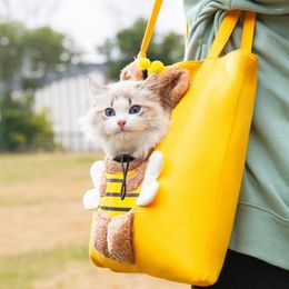 Cat Carriers Attractive Shoulder Bag Extra Soft Multipurpose Tear-Resistant Bee-Shaped Pet Car Carrier