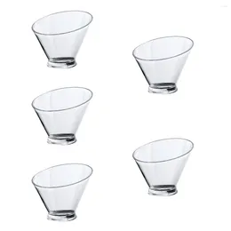 Dinnerware Sets 5x Ice Bucket For Bar Bottle Crystal Bowls Clear Pho Bowl Snack Container Candy Dish