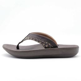 Lather Hot Sale Man Comfort Shoes Summer Flat Eva Flip Flop