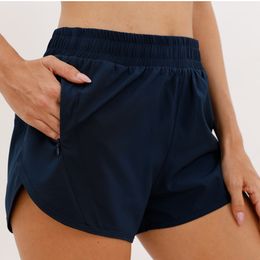 Abiti da donna Yoga Shorts High Waist Esercitati pantaloni corti Fitness Relaxed Wear Girls Gestisci pantaloni elastici per adulti foderati sportite L6