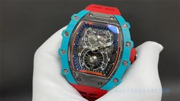 The new men's watch RM21-02 "Tourbillon" movement TPT carbon Fibre case