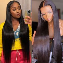 Straight HD Lace Wig 13x6 Human Hair 30 34inch Wigs Lace Front Frontal 13x4 Brazilian Natural Black Lace Front Wig Human Hair