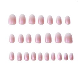 False Nails Clear Aurora Violet Almond Manicure Chip-Proof Smudge-Proof Fake For Girl Dress Matching