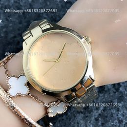 GU Brand Quartz Wrist Watch Women Girl With Luxury Logo Metal Steel Band Clock G41