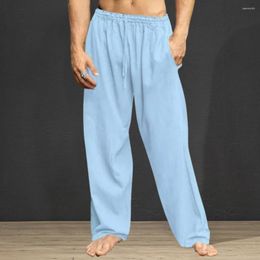 Men's Pants Basic Style Men Sporty Elastic Waist Drawstring Straight Wide-legged Casual For Streetwear Active Lifestyles