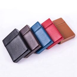 Beautiful Portable More Colourful Leather Smoking Cigarette Cases Storage Box Exclusive Housing Opening Flip Cover Moistureproof Stash Case DHL