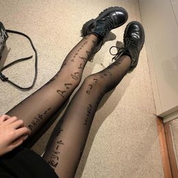 Women Socks Black Nylon Long Sexy Stockings JK Japanese Style Thigh High Punk Lingerie Knee Stocking