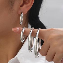 Hoop Earrings 1 Set Fashion Round Circle For Women Trendy Geometric Vintage Metal Jewelry Gifts