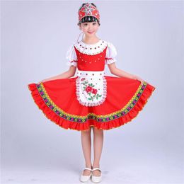 Stage Wear Russian National Costumes Children's Dress Princess Party Chinese Dance Skirts Modern Girl Boy Halloween For Kid 2023