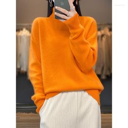 Women's Sweaters 2023 Fall/Winter Women Sweater Turtleneck Cashmere Wool Knit Pullover Long-sleeve Slim Bottoming Shirt Larg Size