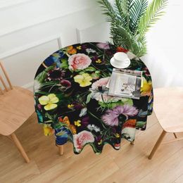 Table Cloth Vintage Tropical Floral Print Tablecloth Bird Butterfly EDEN Patterns Picnic Polyester Cover Square