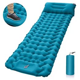 Mat 1960*680mm Protable Air Mattress Bed Hiking Camping Sleeping Mat Self Iatable Outdoor Extra Wide Sleeping Pad Nylon Tup