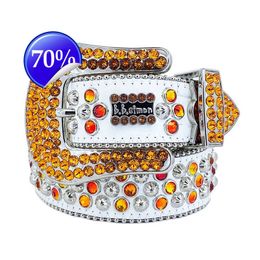 12023 Fashion Designer Bb Simon Belts for Men Women Shiny diamond belt Black white multicolour with bling rhinestones as birthday Christmas gifts 20 colorsl