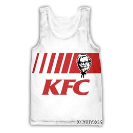 New 3D Printing Funny Summer KFC Tank Top Fashion Men Women Tracksuits Crewneck Vest Plus Size S-6XL Harajuku003