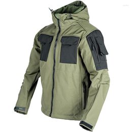 Men's Jackets Winter Men Tactical Waterproof Male Windbreaker Fleece Warm Multi-Pocket Mens Hoodies Outerwear Hunting Army Clothes