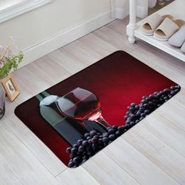 Carpets Red Wine Grape Fruit Floor Mat Entrance Door Living Room Kitchen Rug Non-Slip Carpet Bathroom Doormat Home Decor