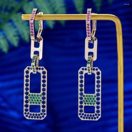 Dangle Earrings KellyBola Fashion Luxury Exquisite Japan Korea Geometric Square Pendant High Quality Women's Party Daily Sweet Jewelry