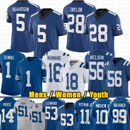 5 Anthony Richardson Jonathan Taylor Football Jerseys Josh Downs Quenton Nelson Peyton Manning Matt Gay Minshew II Alec Pierce DeForest Buckner Michael Pittman Jr