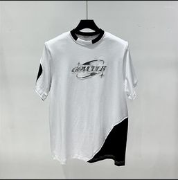 Men's T Shirts E05256 Fashion Tops & Tees 2023 Runway Luxury European Design Short Print Party Style T-Shirts Clothing