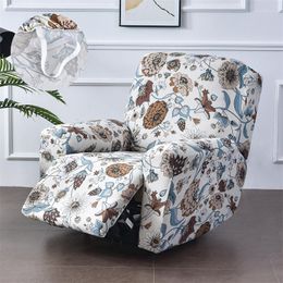 Chair Covers Pastoral Style Spandex Recliner Sofa Cover For Living Room Modern Sloping Lazy Boy Printed Relax Armchair Slipcover