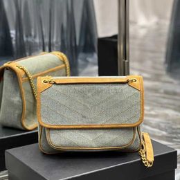 LouLou Bags Designer ys niki bag Luxury TOP 28cm 10A WOMEN LouLou Niki Medium Quilted Suede Shoulder Bag Crossbody Bag Best Quality