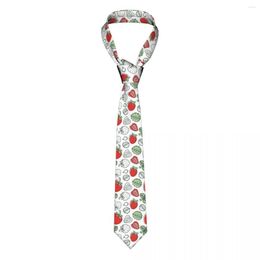 Bow Ties Strawberry Men Women Necktie Casual Polyester 8 Cm Narrow Cute Fruit Neck Tie For Mens Daily Wear Cravat Office