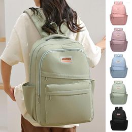 School Bags Fashion Women Girls Student Zipper Bag Nylon Travel High Capacity Backpack Cute Laptop Mochila Rucksack 2023