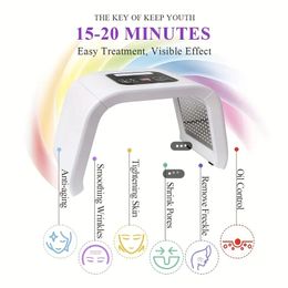 Australian Standard 1pc, Home Spa 7-color Spectrometer, Facial Beauty Instrument, For All Skin Types, Acne-prone Skin, Stimulates Collagen Regeneration