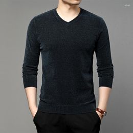 Men's Sweaters High Quality 2023 Spring And Autumn Sweater Men V-neck Long-sleeved Zde1572