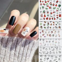 Nail Stickers 1 Sheet 3D Sticker Lady Face Geometric For Abstract Image Design Nails Accessories Manicure