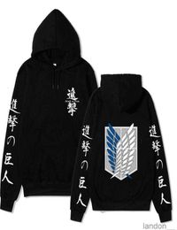 attack on titan hoodie costume hood Men039s Sweatshirts big size hoddie for men womenmale Sportswear cosplay Y08048627190