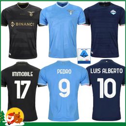 23 24 Soccer Jersey 2023 2024 Lazio Anniversary Football Shirt PEDRO Black LUIS ALBERTO IMMOBILE SERGEJ Men Uniform Maillot Maglia Da Calcio