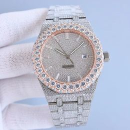 2023 New zirconia watch Men's watch Automatic mechanical movement sapphire glass full diamond watches with large diamond bezel