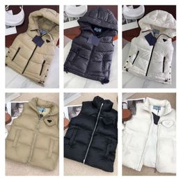 designers mans vest puffer womens vests jackets fashion short hooded vest long style slim top zipper outwear windbreaker pocket outsize lady warm coats