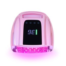 Nail Dryers Scratch-proof Rechargeable Nail Lamp with Handle 96W Gel Lacquer Dryer Cordless LED Light for Nails Wireless Nail Art Lamp 230818