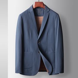 Mens Casual Suit Spring and Autumn Thin Micro Elastic Single West Solid Color Light Luxury Business Non-Ironing Youth Benxi Coat