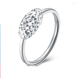 Cluster Rings Pure Platinum 950 Ring For Women Imitation Diamond Olive Bead Real Pt950 Wedding Female US 5-9 Adjustable