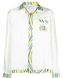 Casablanca silk flower shirt designer button up mens hawaiian shirts casablanc casual beach shirt