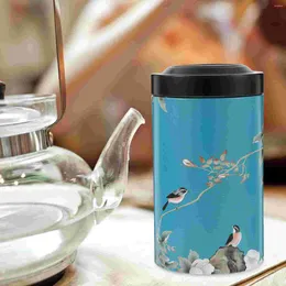 Storage Bottles Tinplate Tea Jar Airtight With Lid Coffee Bean Dry Food Metal Candy Holder