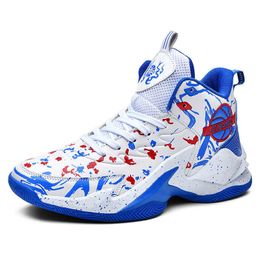 New Kids High Top Basketball Shoes Children's Purple Blue White Sneakers Youth Boys Girls Comfortable Training Shoes For Woman Man Size 33-45