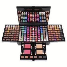 194 Colors Eyeshadow Palette, Contouring Blush Eyeshadow Makeup Palette, Matte Natural Pearly Finish Eyeshadow Cosmetics