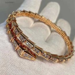 Serpentine Bracelet Female Rose Gold Bone Shape Niche Original Couples Luxury for Girlfriend284h