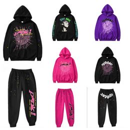 Spider Tracksuit Designer Mens Sp der Sweatshirt Man Pullover Young Thug Hoodies Womens Pink Spiderspider jacketstop