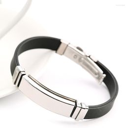 Keychains Trendy Titanium Steel Wristband Bracelet For Women Hand Jewelry Customizable Stainless Metal Bangles Gift